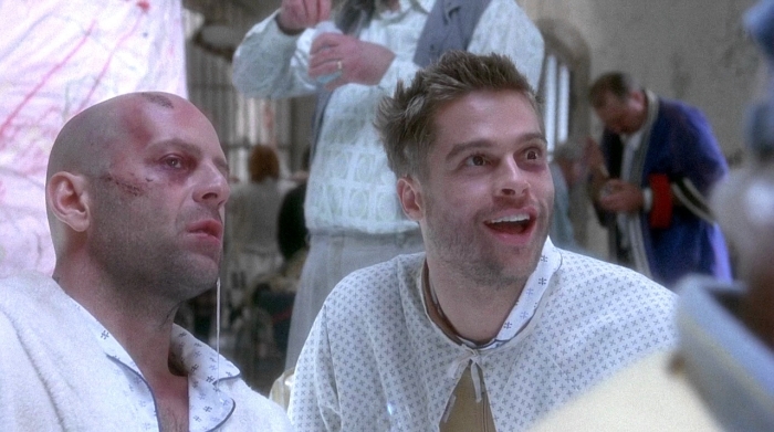 Brad Pitt and Bruce Willis in '12 Monkeys'
